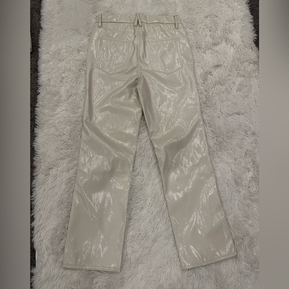 Good American Better Than Leather Good Icon jeans in Bone| size 4/27 - Picture 3 of 6